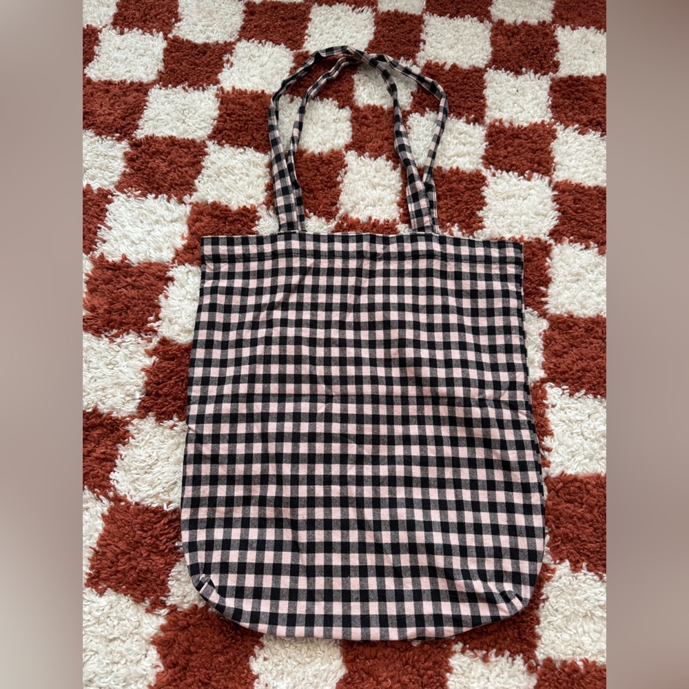 Baggu flannel gingham tote - Picture 2 of 4
